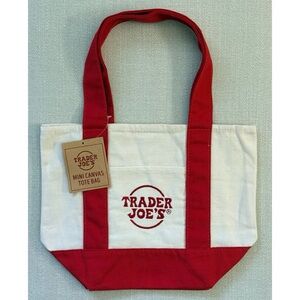 TRADER JOE’S RED MINI CANVAS‎ TOTE BAG